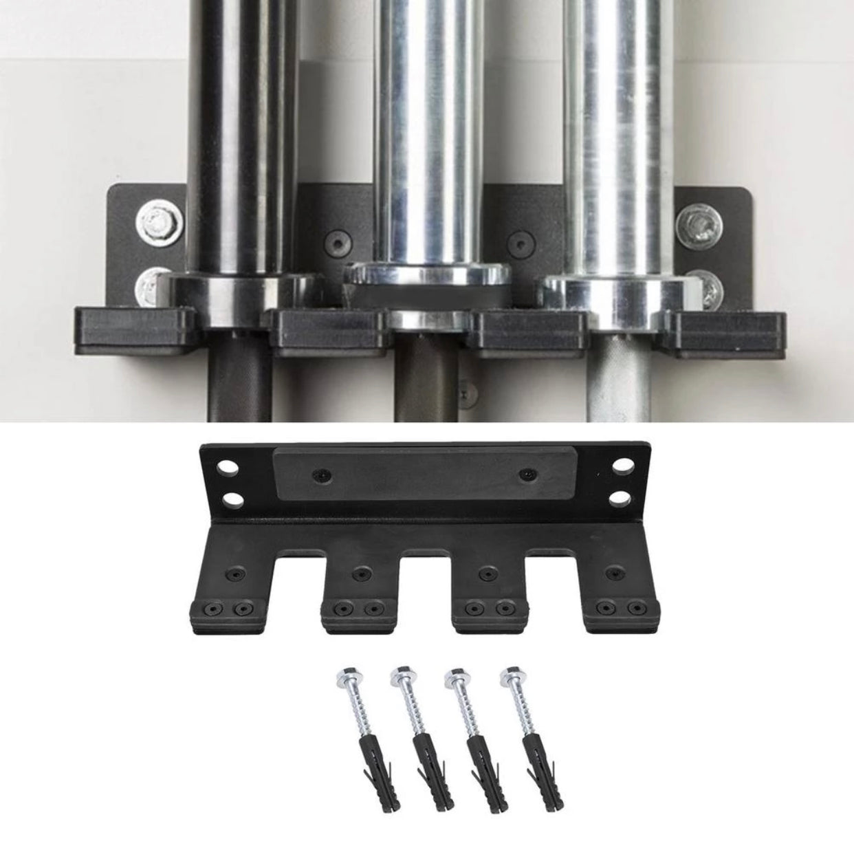 Soporte para barra olímpica de pared