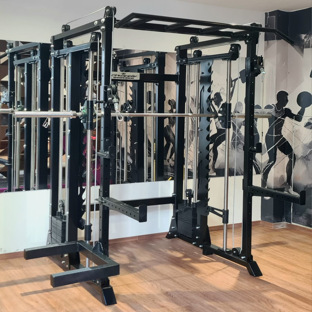RACKS CON PESO INTEGRADO β Grizzly Gym Tech