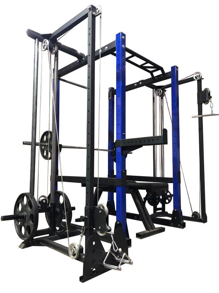 Power Rack Crossover /  Con doble estación de sistema de poleas de altura ajustable.